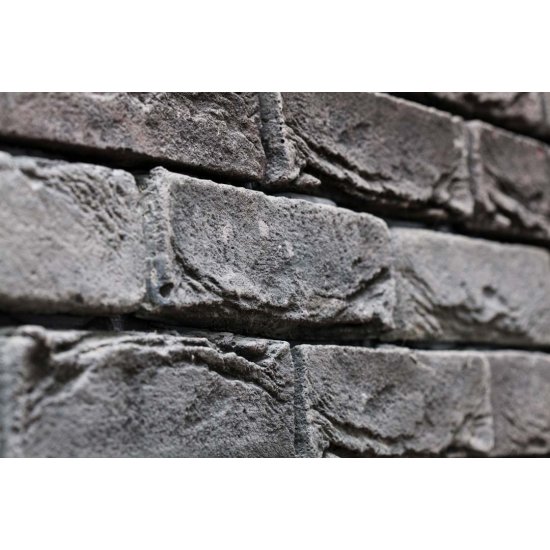 Διακοσμητικό τουβλάκι επένδυσης τοίχου - Brick Μαύρη Λάβα