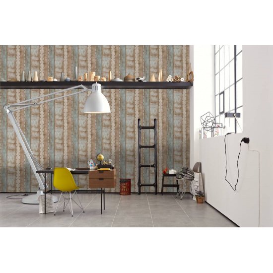 Ταπετσαρία τοίχου ριγέ Industrial 1005x53cm