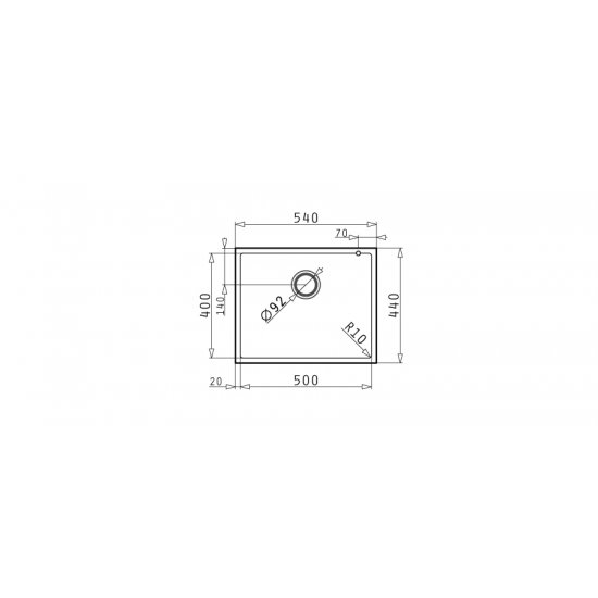 Νεροχύτης Pyragranite Tetragon 50x40 Νεροχύτης Pyragranite Tetragon 50x40