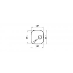 Νεροχύτης Iris 33,5x36,5
