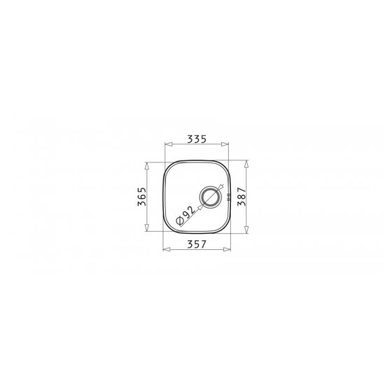 Νεροχύτης Iris 33,5x36,5 Νεροχύτης Iris 33,5x36,5