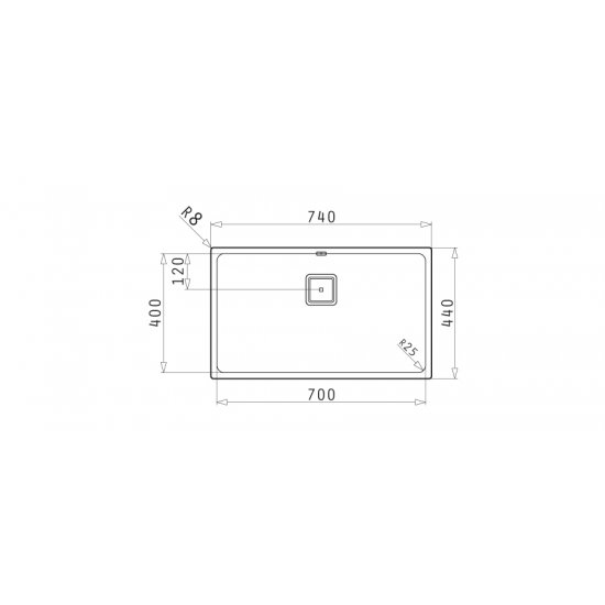 Νεροχύτης Lume 70x40 Νεροχύτης Lume 70x40