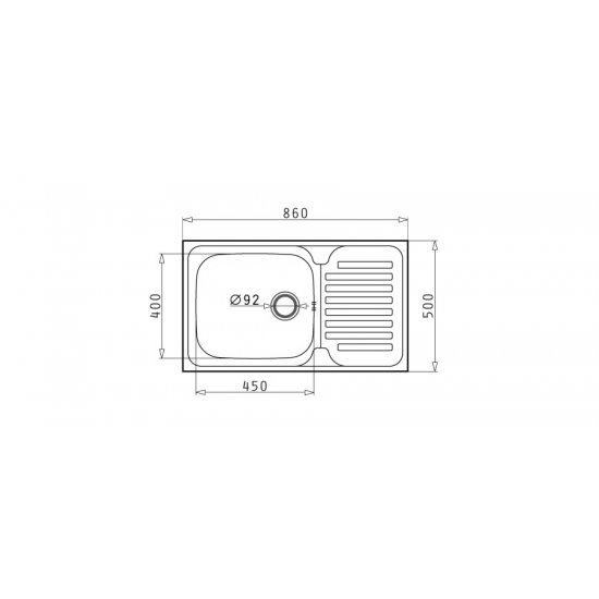 Νεροχύτης Dorian 86x50 Νεροχύτης Dorian 86x50
