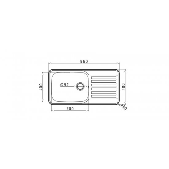 Νεροχύτης Space Plus 96x48 Νεροχύτης Space Plus 96x48