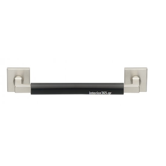 Λαβή εξώθυρας Νο 2281 Zogometal - Νικελ Ματ - Μαύρο Soft Touch