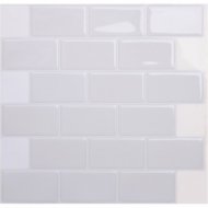 Αυτοκόλλητο πλακάκι τουβλάκι λευκό 24,5x23,5cm 10 τεμ.