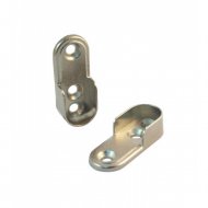 Στήριγμα για σωλήνα ντουλάπας νικελ 32mmx15mm