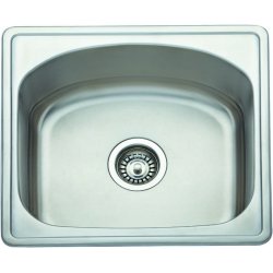 Νεροχύτης ανοξείδωτος 1 γούρνα 495x450x170mm Geman