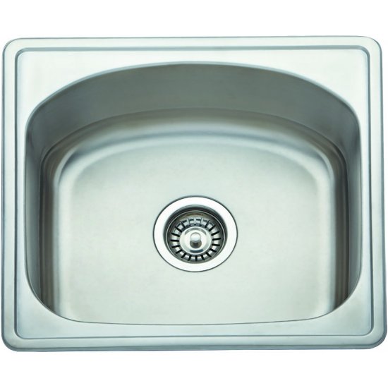Νεροχύτης ανοξείδωτος 1 γούρνα 495x450x170mm Geman