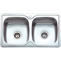 Νεροχύτης ανοξείδωτος 2 γούρνες 820x500x180mm ecoSink