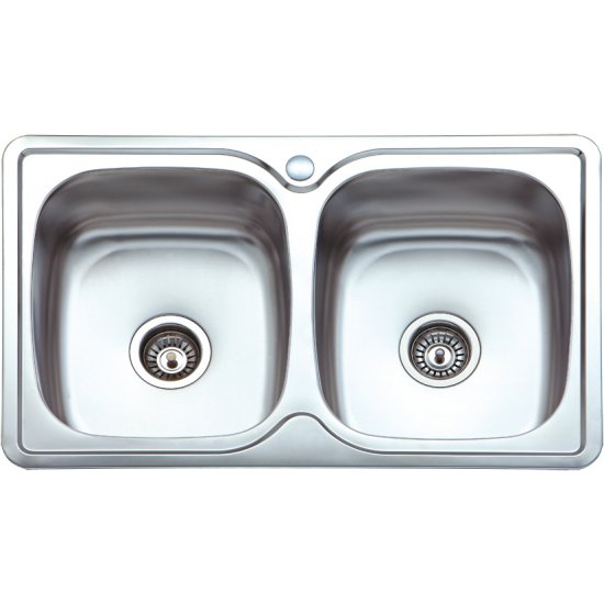 Νεροχύτης ανοξείδωτος 2 γούρνες 820x500x180mm ecoSink