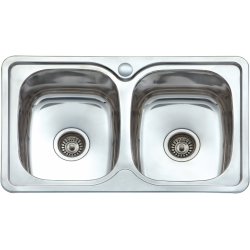 Νεροχύτης ανοξείδωτος 2 γούρνες 760x460x175mm ecoSink