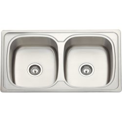Νεροχύτης ανοξείδωτος 2 γούρνες 860x500x180mm ecoSink