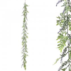 ΓΙΡΛΑΝΤΑ ΠΡΑΣΙΝΑΔΑΣ ME ΜΩΒ ΑΝΘΑΚΙΑ - Υ150cm 3/36ΚΙ