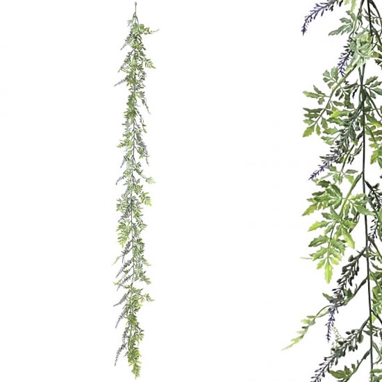 ΓΙΡΛΑΝΤΑ ΠΡΑΣΙΝΑΔΑΣ ME ΜΩΒ ΑΝΘΑΚΙΑ - Υ150cm 3/36ΚΙ