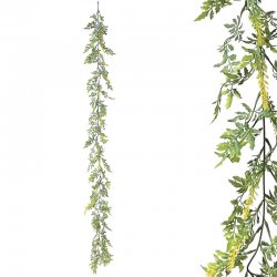 ΓΙΡΛΑΝΤΑ ΠΡΑΣΙΝΑΔΑΣ ME ΚΙΤΡΙΝΑ ΑΝΘΑΚΙΑ - Υ150cm 3/