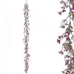 ΓΙΡΛΑΝΤΑ ΠΡΑΣΙΝΑΔΑΣ ME ΜΩΒ ΑΝΘΑΚΙΑ - Υ150cm 3/36ΚΙ