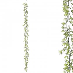 ΓΙΡΛΑΝΤΑ ΠΡΑΣΙΝΑΔΑΣ ME ΛΕΥΚΑ ΑΝΘΑΚΙΑ - Υ150cm 3/36