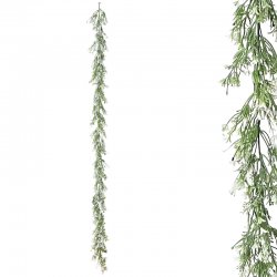 ΓΙΡΛΑΝΤΑ ΠΡΑΣΙΝΑΔΑΣ ME ΕΚΡΟΥ ΑΝΘΑΚΙΑ - Υ180cm 3/36