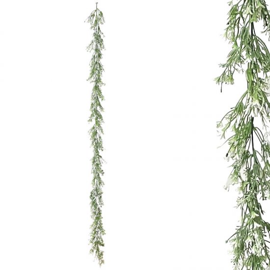 ΓΙΡΛΑΝΤΑ ΠΡΑΣΙΝΑΔΑΣ ME ΕΚΡΟΥ ΑΝΘΑΚΙΑ - Υ180cm 3/36