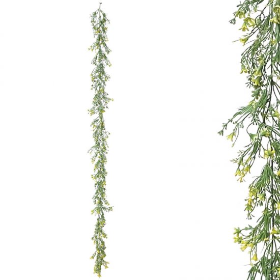 ΓΙΡΛΑΝΤΑ ΠΡΑΣΙΝΑΔΑΣ ME ΚΙΤΡΙΝΑ ΑΝΘΑΚΙΑ - Υ180cm 3/