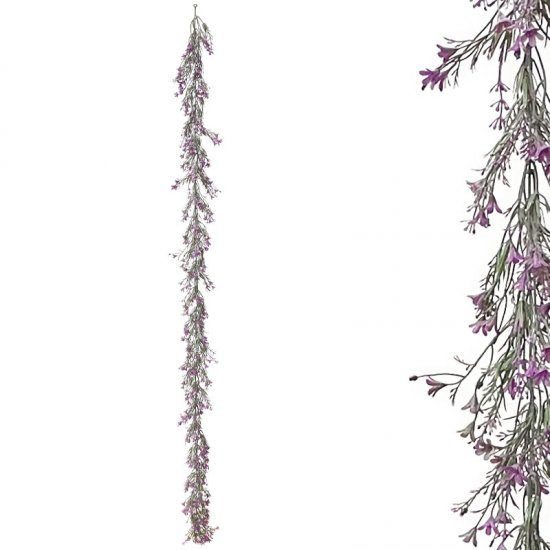 ΓΙΡΛΑΝΤΑ ΠΡΑΣΙΝΑΔΑΣ ME ΜΩΒ ΑΝΘΑΚΙΑ - Υ180cm 3/36ΚΙ