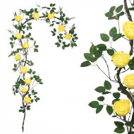 ΓΙΡΛΑΝΤΑ ΚΙΤΡΙΝΗ ΤΡΙΑΝΤΑΦΥΛΙΑΣ X12 ΑΝΘΗ - Υ240cm -