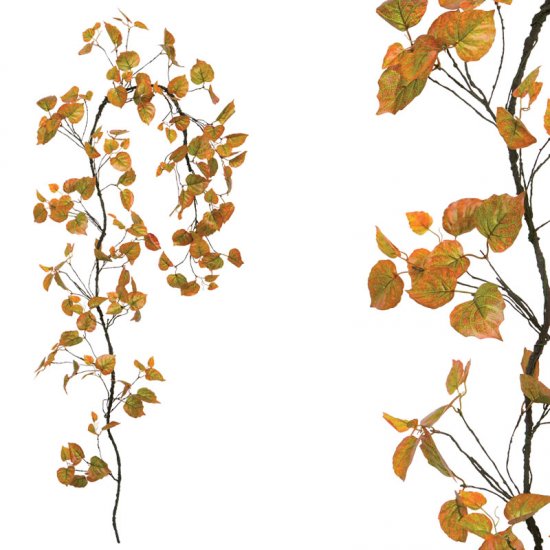 ΓΙΡΛΑΝΤΑ ΚΛΑΡΑ ΜΕ ΠΡΑΣΙΝΟ/ΚΑΦΕ ΦΥΛΛΑ - Υ240cm 120/ ΓΙΡΛΑΝΤΑ ΚΛΑΡΑ ΜΕ ΠΡΑΣΙΝΟ/ΚΑΦΕ ΦΥΛΛΑ - Υ240cm 120/