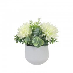 ΓΛΑΣΤΡΑΚΙ ME ΕΚΡΟΥ ΧΡΥΣΑΝΘΕΜΑ & ΕΥΚΑΛΥΠΤΟ - Υ18cm 