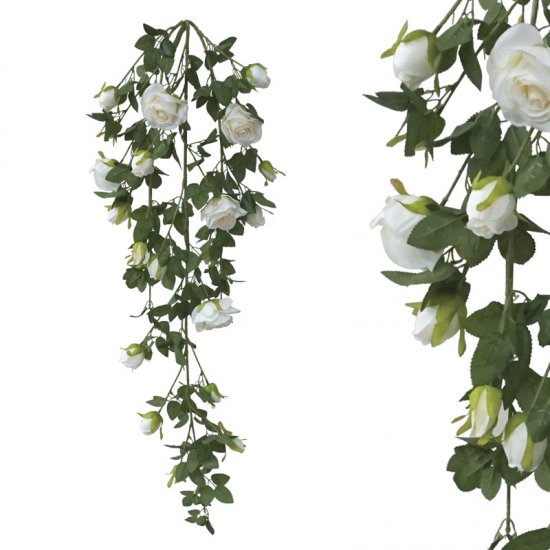 ΡΙΖΑ ΚΡΕΜΑΣΤΗ ΤΡΙΑΝΤΑΦΥΛΛΙΑ ΛΕΥΚΟ - Y120cm 19/192K