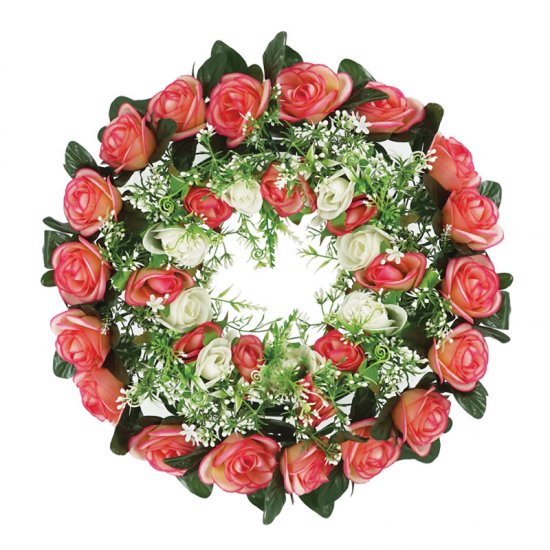 ΣΤΕΦΑΝΙ ΕΚΡΟΥ/ΡΟΖ ΤΡΙΑΝΤΑΦΥΛΛΑ Φ45cm 1/16KIB ΣΤΕΦΑΝΙ ΕΚΡΟΥ/ΡΟΖ ΤΡΙΑΝΤΑΦΥΛΛΑ Φ45cm 1/16KIB