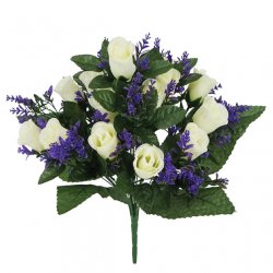 ΜΠΟΥΚΕΤΟ ΤΡΙΑΝΤΑΦΥΛΛΟ ΛΕΒΑΝΤΑ ΕΚΡΟΥ X24 Y43cm 12/4
