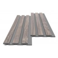 PS PANEL ΜΕ 3D ΠΗΧΑΚΙΑ 00 PIANO 12/122/2900mm WALNUT/DARK GREY 