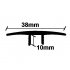 ΠΡΟΦΙΛ LAMINATE ΙΣΟΠΕΔΟ ΑΣΗΜΙ    38Χ2750mm 