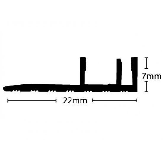 ΠΡΟΦΙΛ LAMINATE ΒΑΣΗ 22X7X2750mm ΠΡΟΦΙΛ LAMINATE ΒΑΣΗ 22X7X2750mm