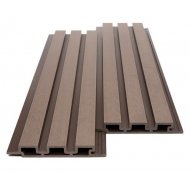 WPC PANEL ΜΕ 3D ΠΗΧΑΚΙΑ 25/176.5mm D.BROWN 8530 