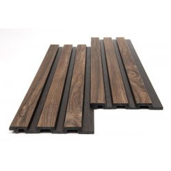 PS PANEL ΜΕ 3D ΠΗΧΑΚΙΑ 54 PIANO 12/122/2900mm WALNUT/DARK BROWN 